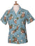 Camp Hawaiian Shirt for Women Sunny Pineapples Light Blue KY