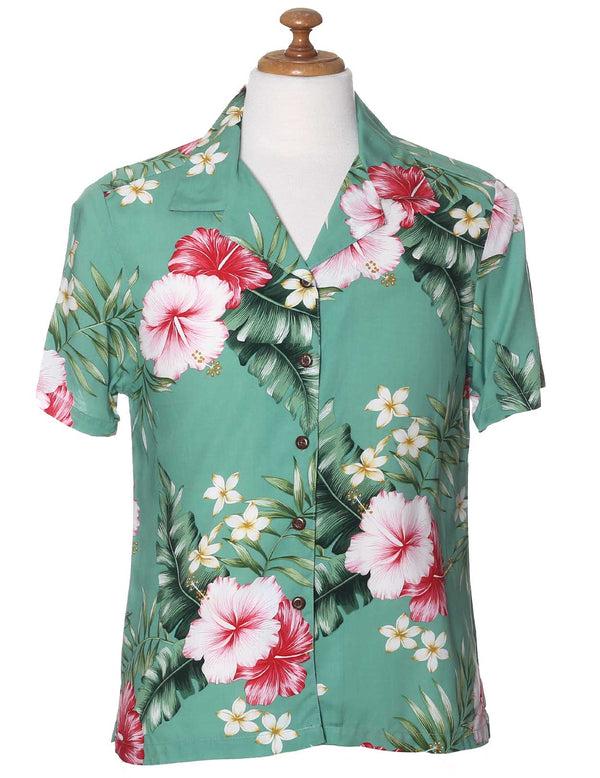 Women Camp Blouse Wailana Jade