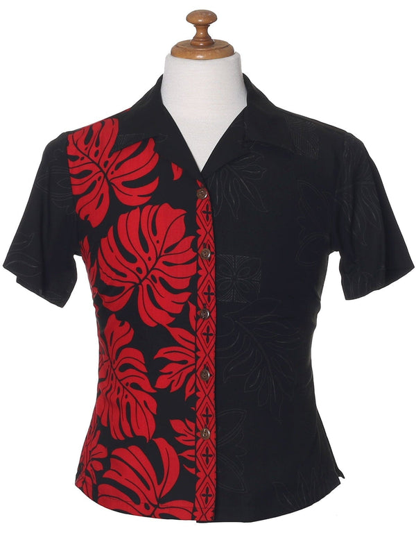 Women's Camp Shirt Prince Kuhio Red