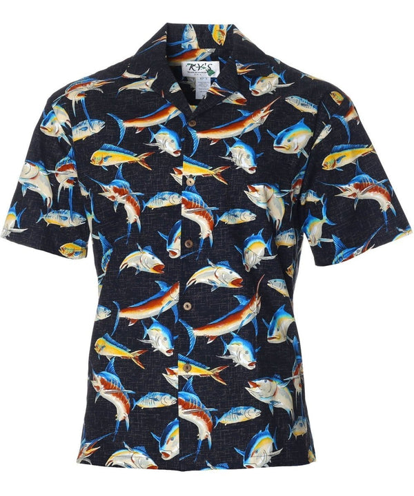 Catch-of-the-Day Fishing Shirt Black