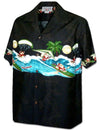 Christmas Aloha Black Shirt The Adventure Santa Black