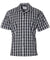 Classic Hawaiian Paniolo Palaka Plaid Shirt for Men in Black Black
