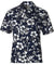 Classic Hibiscus Pareo Aloha Shirt Navy