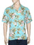 Classic Orchids Rayon Aloha Shirt Aqua KY