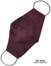 Cloth Face Mask Solid Red-Wine Color