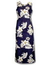Cocktail Maxi Hawaiian Dress Lanai Navy Pacific Legends