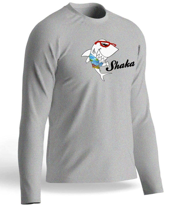 Cool Shark Long Sleeves Tee T-Shirt Ash