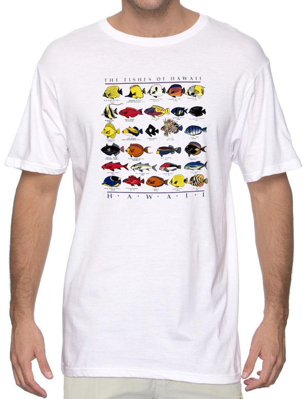 Fishes of Hawaii Island T-Shirt White