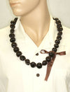 Dark Brown Polished Kukui Nut Candlenut Hawaii Lei