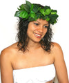 Deluxe Maile Green Silk Headband Haku