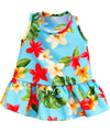 Dog Hawaiian Sundress Fashion Plumeria Light Blue