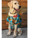 Dogs Aloha Shirt Hawaii Polynesian Turquoise Turquoise