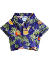 Dogs Hawaiian Shirt Woody Island Ride Navy