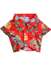 Dogs Hawaiian Shirt Woody Island Ride Red