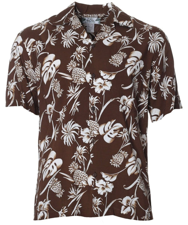 Dream Garden Hawaiian Shirt Brown Two Palms
