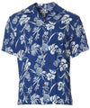 Dream Garden Hawaiian Shirt Navy Two Palms