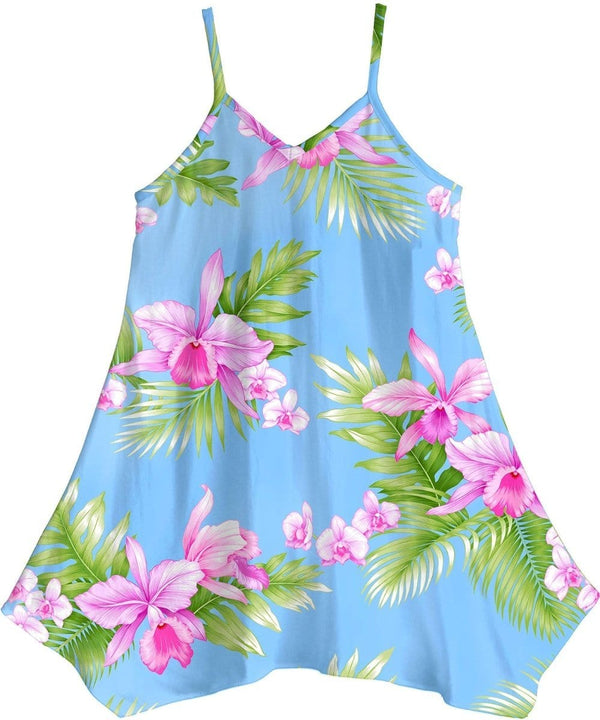 Dream Orchids Girls Dress Blue