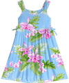 Dream Orchids Girls Dress with Side Ties Blue