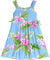 Dream Orchids Girls Dress with Side Ties Blue