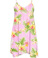 Dream Orchids Short Dress with Scarf Hem Pink