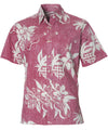 Dress Aloha Shirt Pineapples and Ukuleles Burgundy RJC