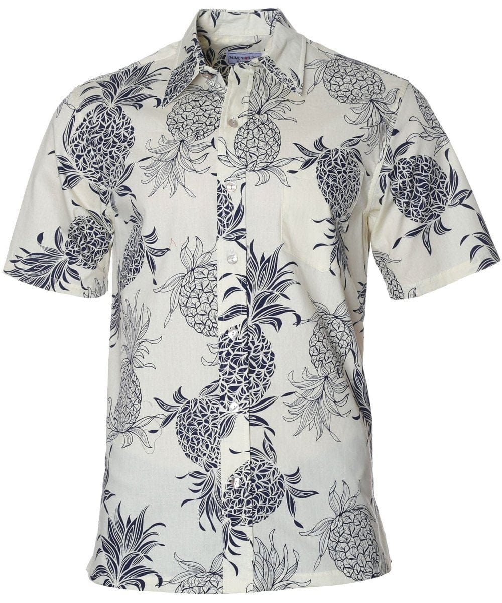 pineapple dress shirt Light Blue Pineapple Print Fil Coup Shirt