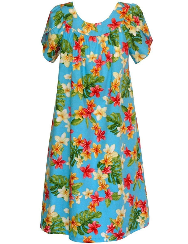 Fashion Plumeria Pull Over Short Muumuu