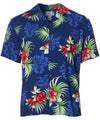 Fern Hibiscus Shirt Navy