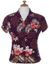 Fern Hibiscus Women Shirt Purple