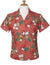 Sunny Pineapples Fitted Hawaiian Blouse Rust