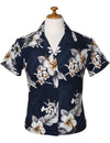 Fitted Floral Blouse for Women Lanai Navy