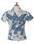 Fitted Hawaiian Blouse Lanai Adventure Blue Two Palms