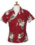 Fitted Hawaiian Blouse Orchids Makani Red