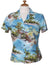 Hawaiian Hana Hou Scenic Rayon Shirt for Women Blue