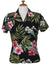 Rayon Hawaiian Shirt for Women Nalani Design Black
