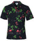 Flamingo Ripple Aloha Shirt Black