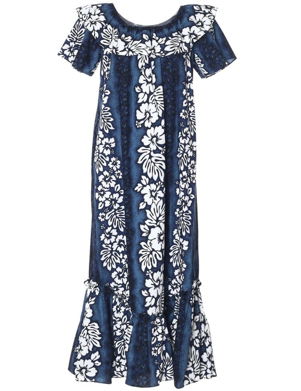 Full Length Muumuu Dress Relaxed Fit Luna Navy