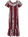 Full Length Muumuu Dress Relaxed Fit Luna Red