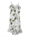 Girls Ruffled Muumuu for Girls Orchids Makani White 6