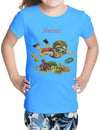 Kid's T-Shirt Diver Sea Life Reef Blue