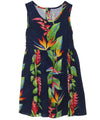 Girl's Flower Dress Birds of Paradise Navy