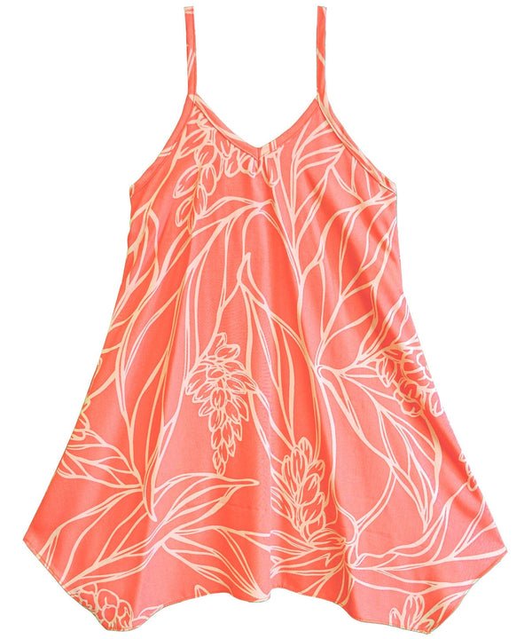 Girls Hawaiian Dress Kalena Coral