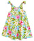 Girls Flared Tank Hawaiian Dress with Shoulder Ties Watercolor Hibiscus Purple