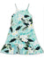 Girls Sundress with Ruffle Hem Plumeria Maile Sage