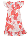 Girls Hawaiian Dress Lanai Adventure Coral