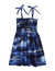 Girls Smock Dress Island Sunset Paradise Blue