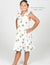 Girls Spanish Dress Palm Trees White