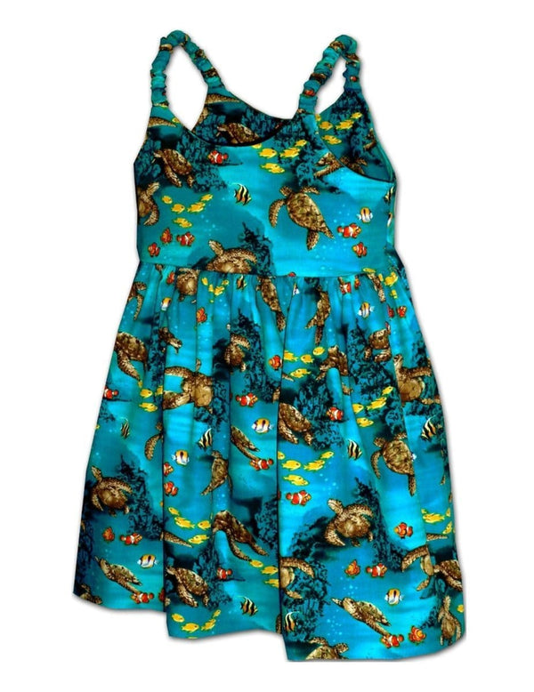 Girls Sundress Honu Nemo Turquoise