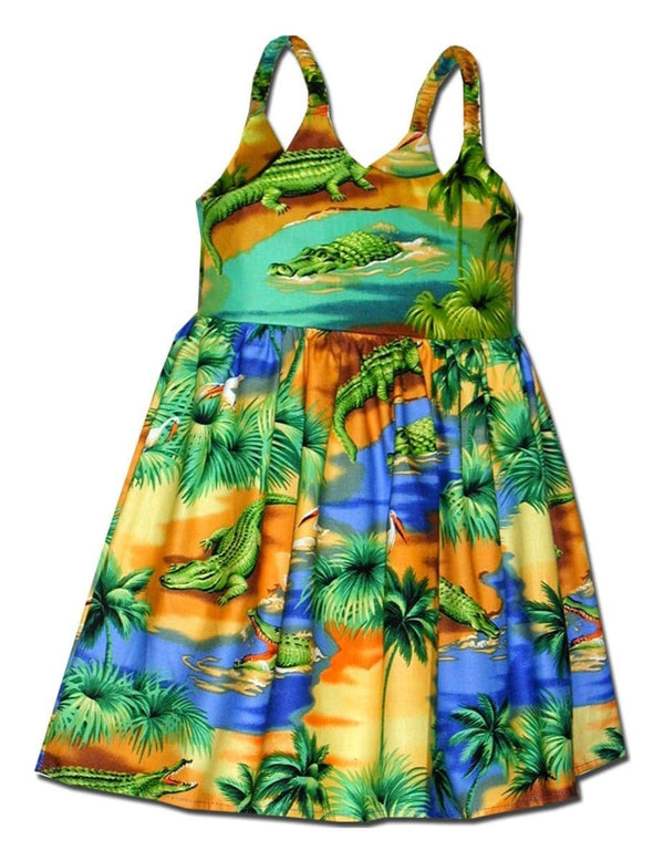 Girls Sundress Tandy Dandy Alligator Blue