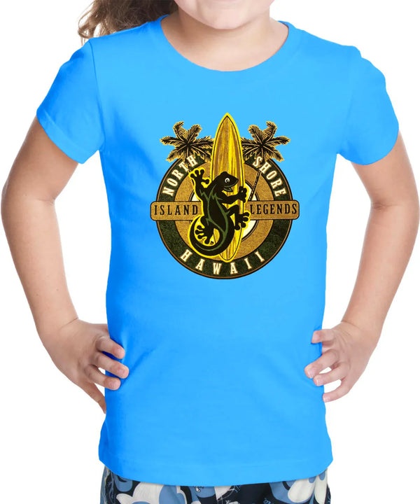 Gecko Island Legend Children T-Shirt Light Blue